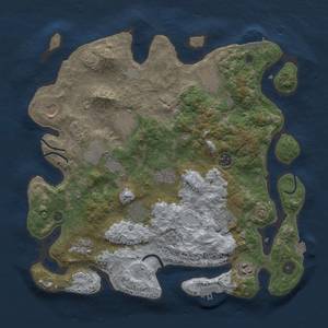 Thumbnail Rust Map: Procedural Map, Size: 3700, Seed: 748799269, 19 Monuments