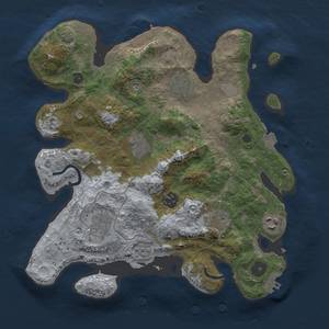 Thumbnail Rust Map: Procedural Map, Size: 3200, Seed: 2088234410, 15 Monuments