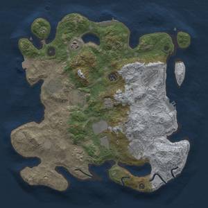 Thumbnail Rust Map: Procedural Map, Size: 3500, Seed: 910058019, 17 Monuments
