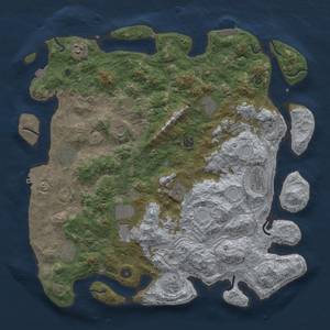 Thumbnail Rust Map: Procedural Map, Size: 4500, Seed: 29863083, 19 Monuments