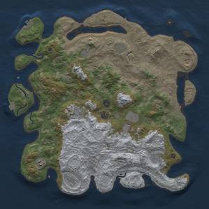 Thumbnail Rust Map: Procedural Map, Size: 4250, Seed: 1834345374, 19 Monuments