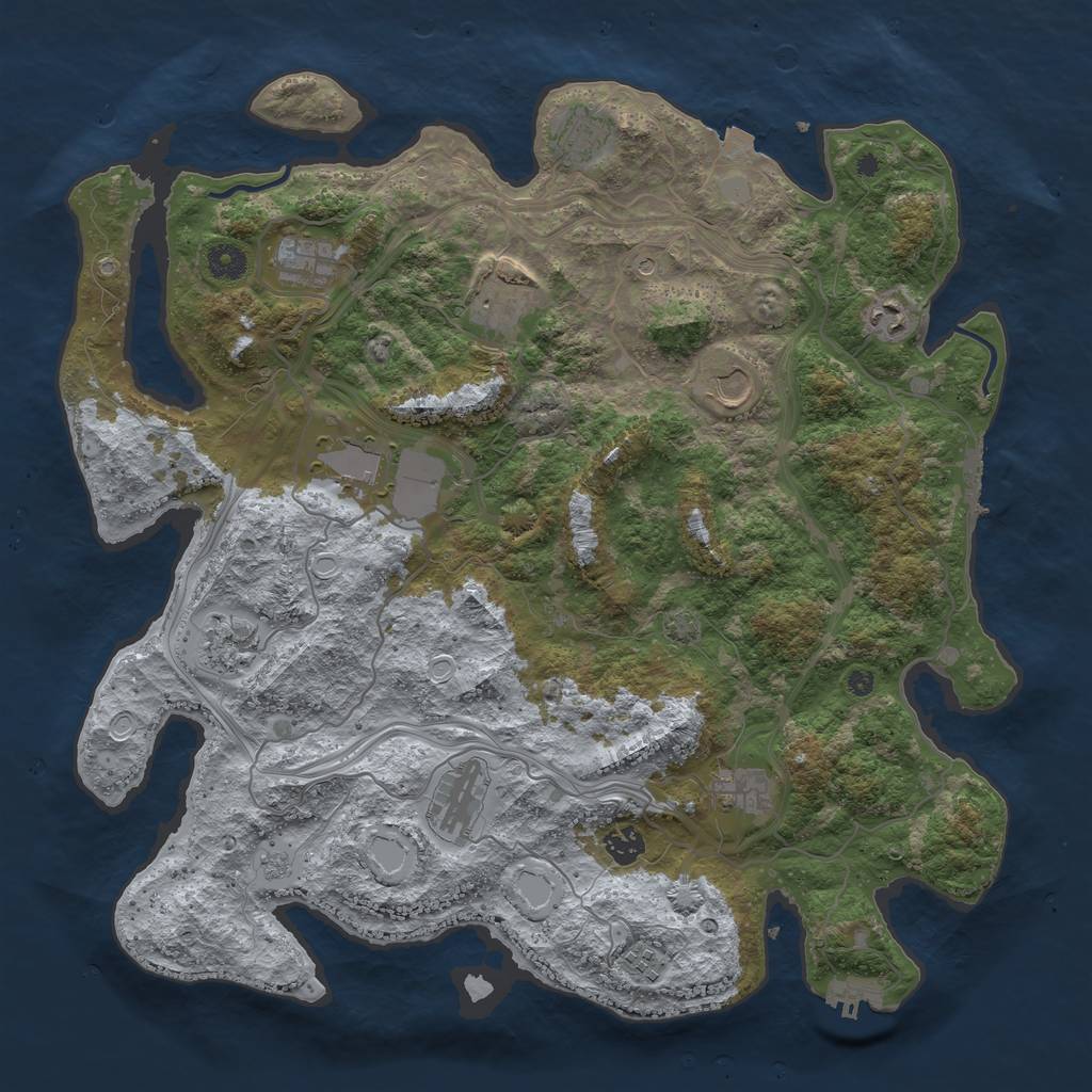 Rust Map: Procedural Map, Size: 4250, Seed: 62839517, 19 Monuments