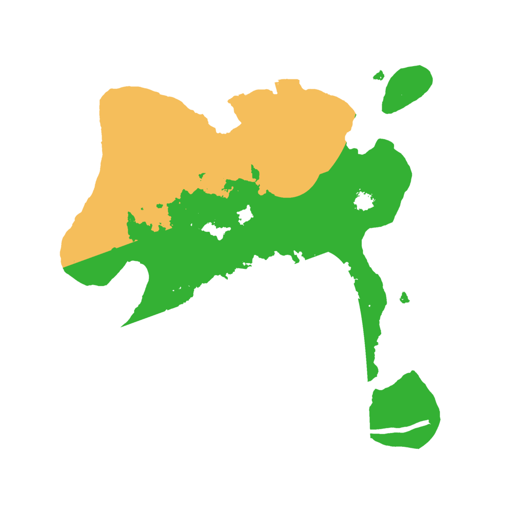 Biome Rust Map: Procedural Map, Size: 2400, Seed: 1211602022