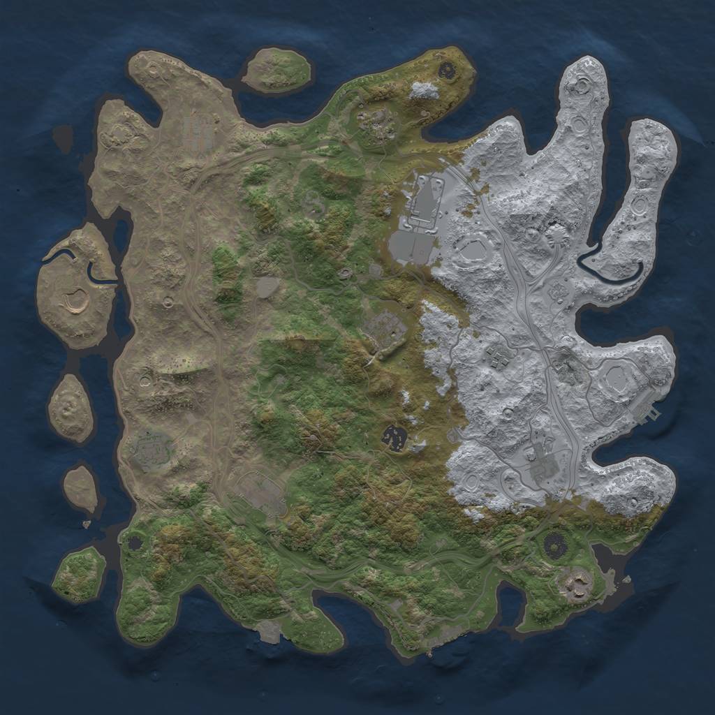 Rust Map: Procedural Map, Size: 4250, Seed: 363510959, 19 Monuments