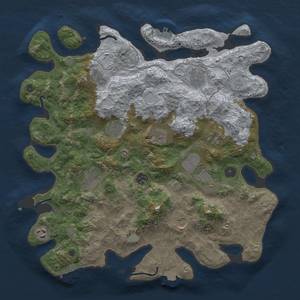 Thumbnail Rust Map: Procedural Map, Size: 4000, Seed: 402098417, 19 Monuments