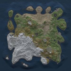 Thumbnail Rust Map: Procedural Map, Size: 3250, Seed: 2061145939, 15 Monuments