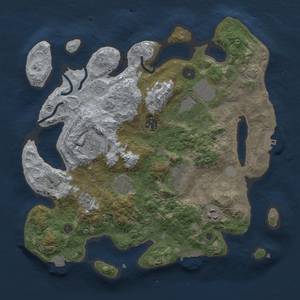 Thumbnail Rust Map: Procedural Map, Size: 3500, Seed: 1810004888, 15 Monuments