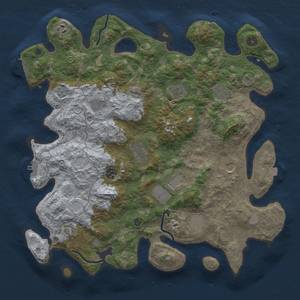 Thumbnail Rust Map: Procedural Map, Size: 4200, Seed: 419345214, 19 Monuments