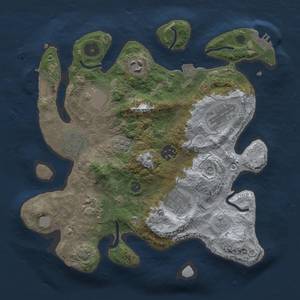 Thumbnail Rust Map: Procedural Map, Size: 3000, Seed: 1477163478, 16 Monuments