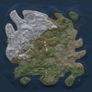 Thumbnail Rust Map: Procedural Map, Size: 3750, Seed: 180124, 17 Monuments