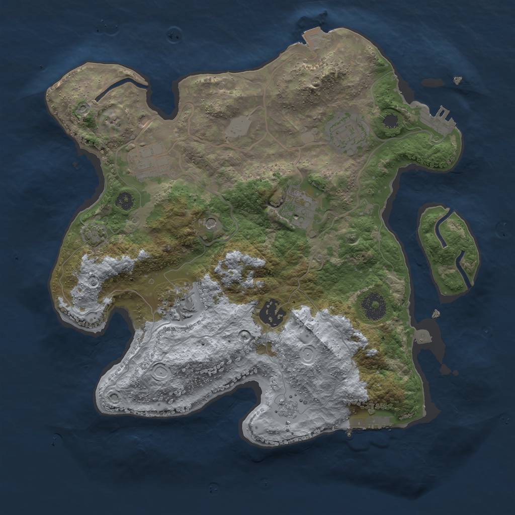 Rust Map: Procedural Map, Size: 3000, Seed: 426547, 13 Monuments