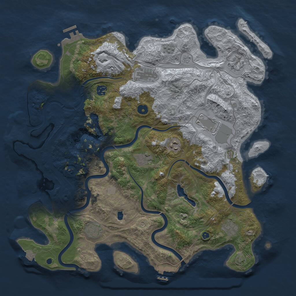 Rust Map: Procedural Map, Size: 4250, Seed: 260201147, 15 Monuments