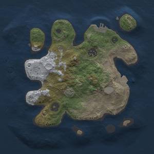 Thumbnail Rust Map: Procedural Map, Size: 2500, Seed: 1068396696, 8 Monuments