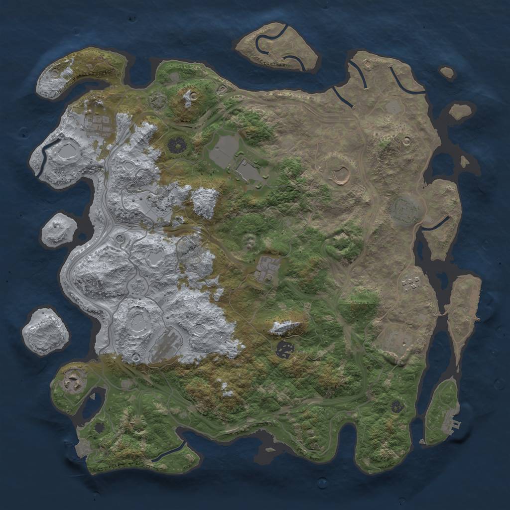 Rust Map: Procedural Map, Size: 4250, Seed: 8244324, 19 Monuments