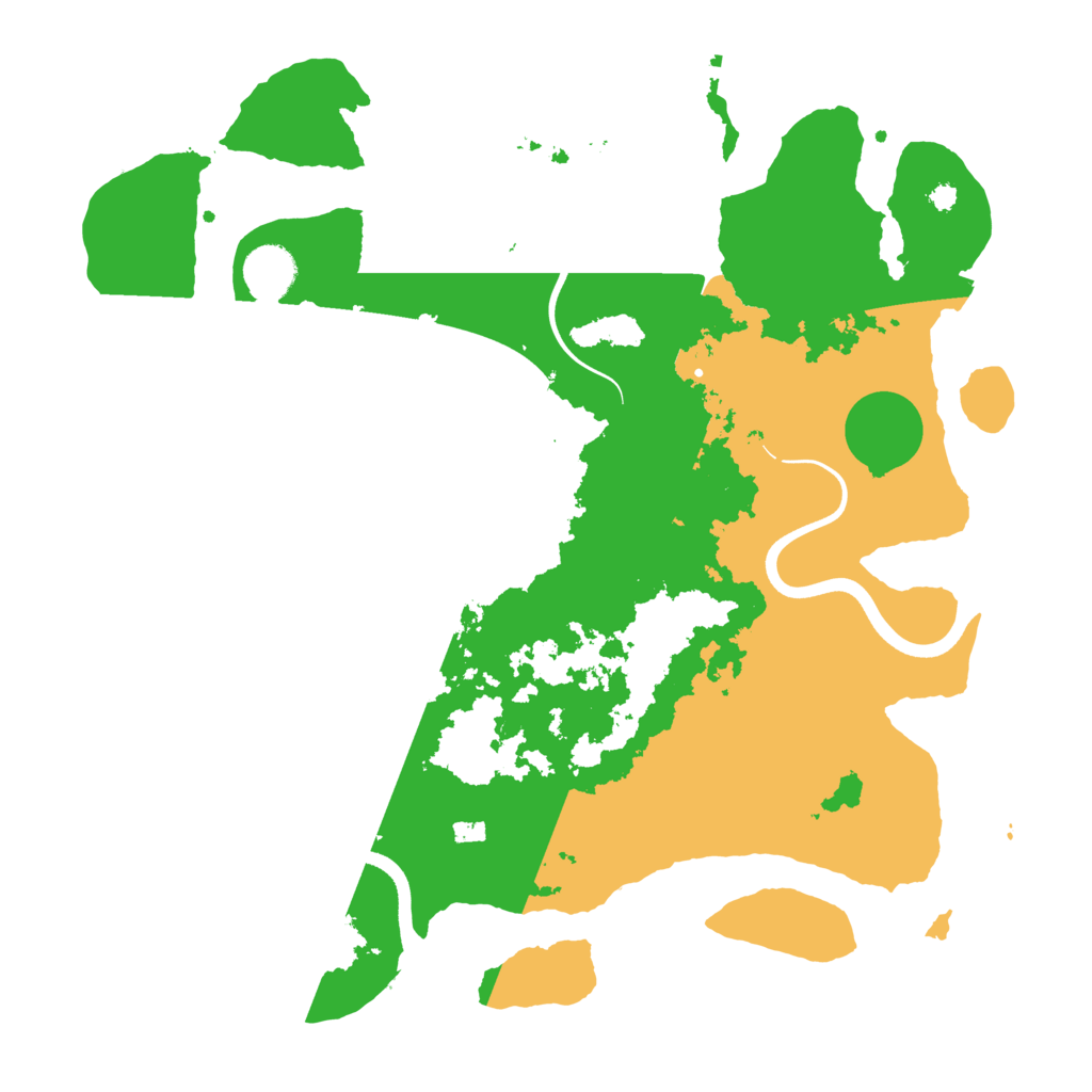 Biome Rust Map: Procedural Map, Size: 3700, Seed: 889823110