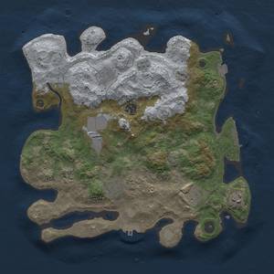 Thumbnail Rust Map: Procedural Map, Size: 3500, Seed: 998075, 16 Monuments