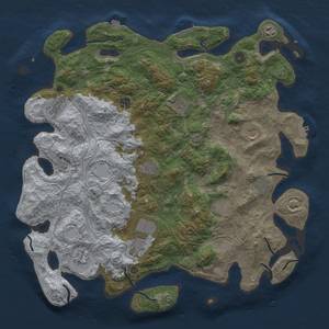 Thumbnail Rust Map: Procedural Map, Size: 4500, Seed: 91231, 19 Monuments