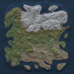 Thumbnail Rust Map: Procedural Map, Size: 4500, Seed: 74633, 19 Monuments