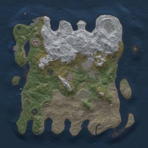 Thumbnail Rust Map: Procedural Map, Size: 3500, Seed: 996686808, 15 Monuments