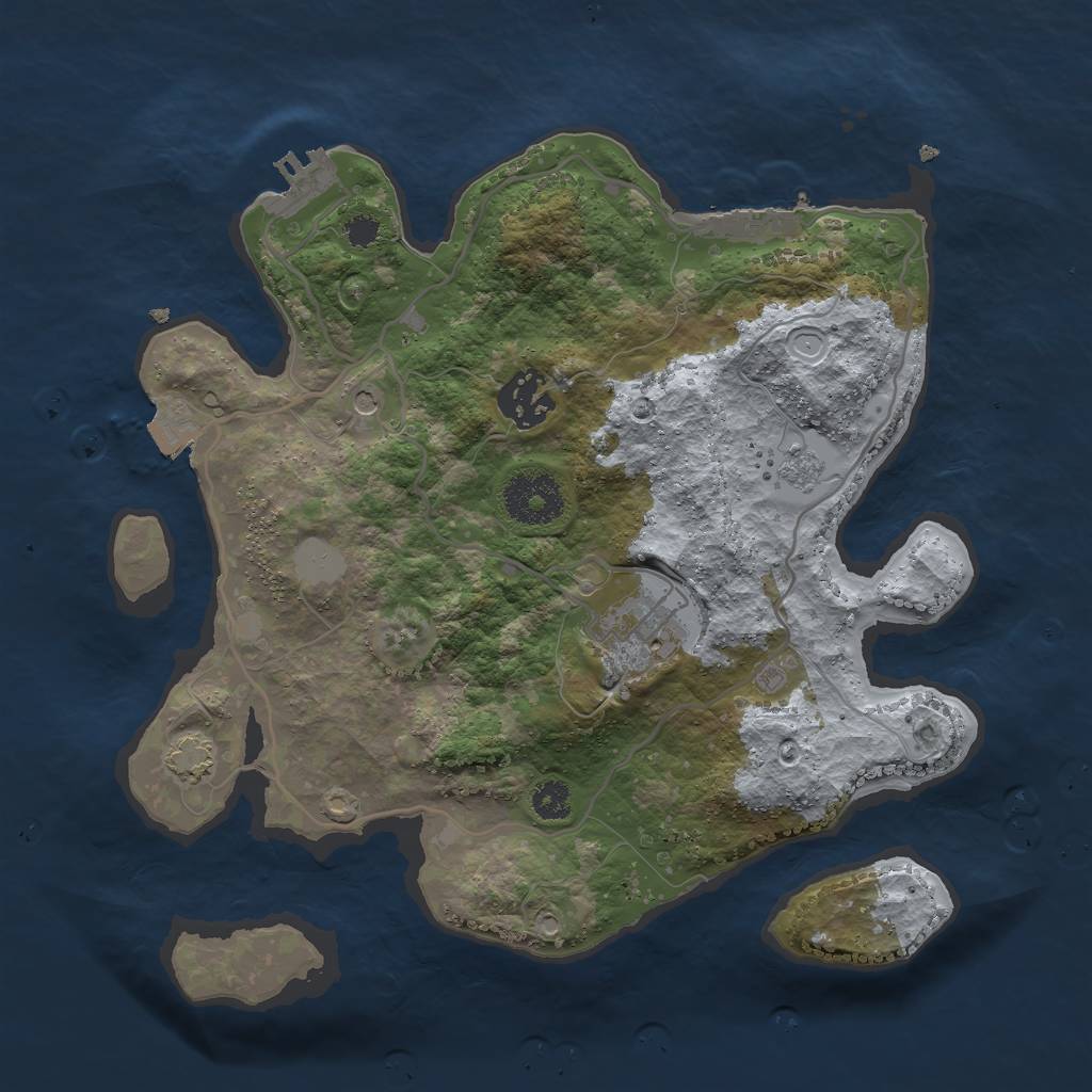 Rust Map: Procedural Map, Size: 2900, Seed: 456774734, 10 Monuments