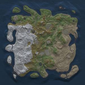 Thumbnail Rust Map: Procedural Map, Size: 4000, Seed: 961047110, 19 Monuments