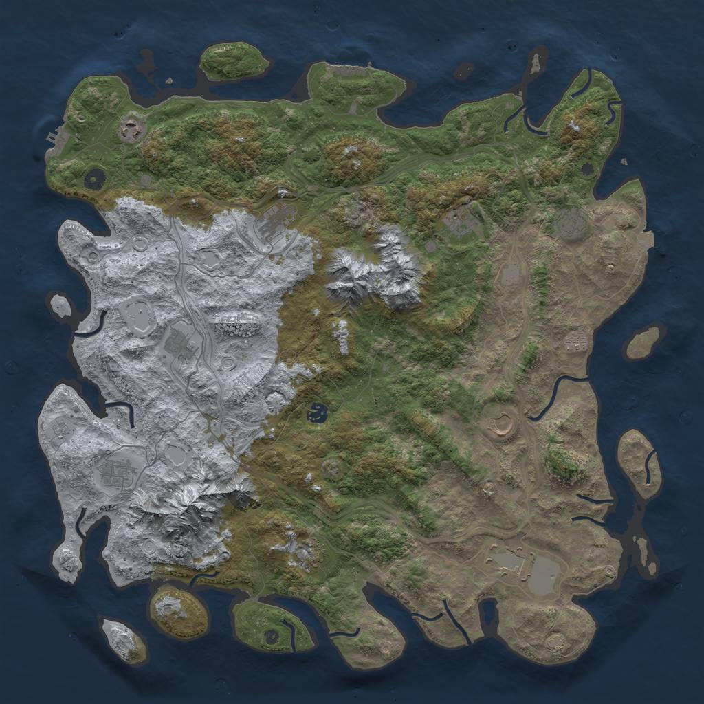 Rust Map: Procedural Map, Size: 5000, Seed: 20221111, 19 Monuments