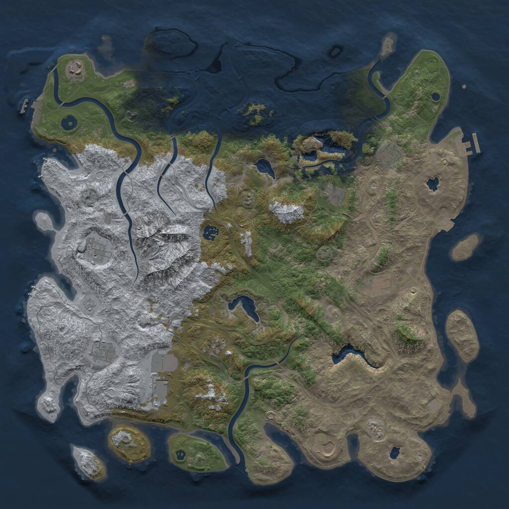 Rust Map: Procedural Map, Size: 5000, Seed: 20221111, 17 Monuments
