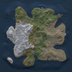 Thumbnail Rust Map: Procedural Map, Size: 3000, Seed: 2109254393, 12 Monuments