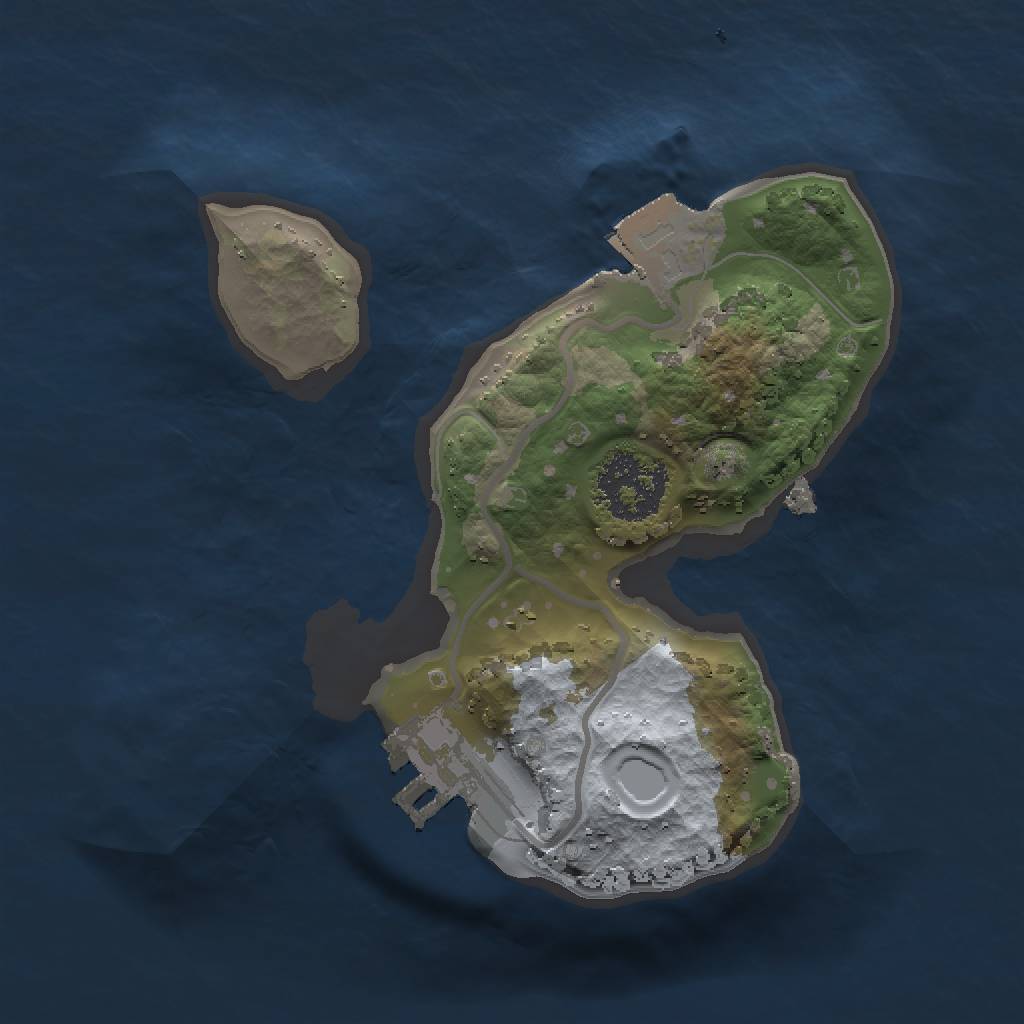 Rust Map: Procedural Map, Size: 1500, Seed: 284316, 4 Monuments