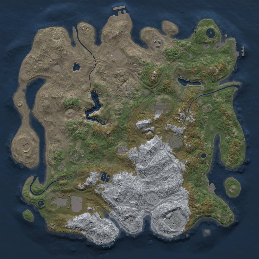 Rust Map: Procedural Map, Size: 4250, Seed: 2016651295, 16 Monuments