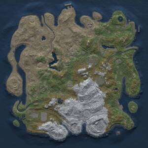 Thumbnail Rust Map: Procedural Map, Size: 4250, Seed: 2016651295, 16 Monuments