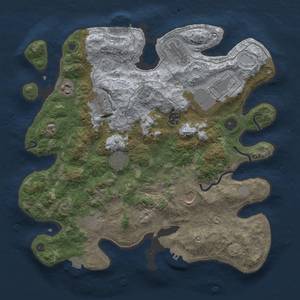 Thumbnail Rust Map: Procedural Map, Size: 3600, Seed: 7986147, 16 Monuments