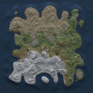 Thumbnail Rust Map: Procedural Map, Size: 3500, Seed: 463663387, 16 Monuments