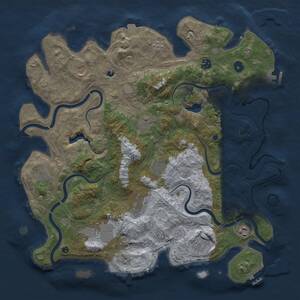 Thumbnail Rust Map: Procedural Map, Size: 4300, Seed: 271, 16 Monuments