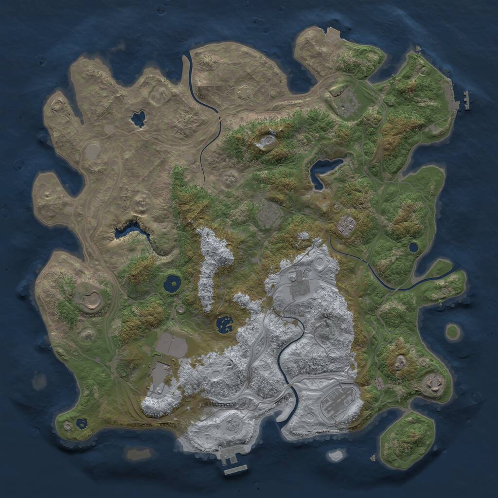 Rust Map: Procedural Map, Size: 4300, Seed: 271, 15 Monuments