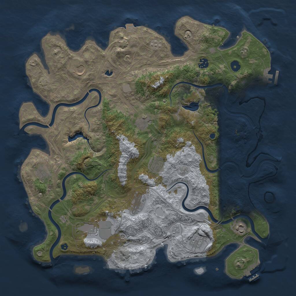 Rust Map: Procedural Map, Size: 4300, Seed: 271, 16 Monuments