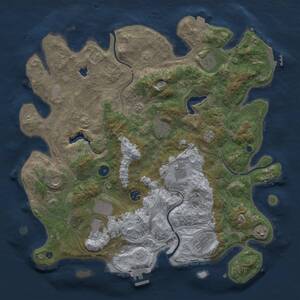Thumbnail Rust Map: Procedural Map, Size: 4300, Seed: 271, 15 Monuments