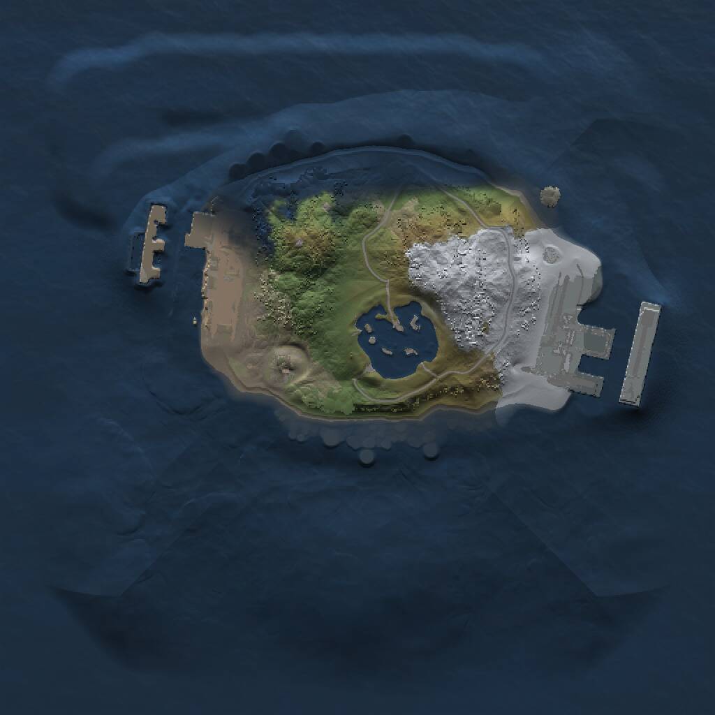 Rust Map: Procedural Map, Size: 1400, Seed: 1664629015, 4 Monuments
