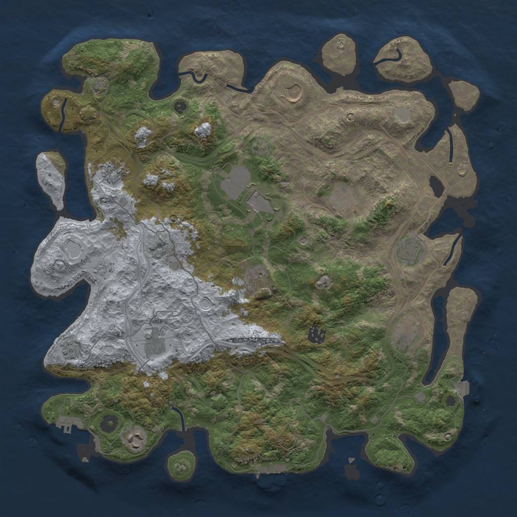 Rust Map: Procedural Map, Size: 4250, Seed: 139145, 19 Monuments