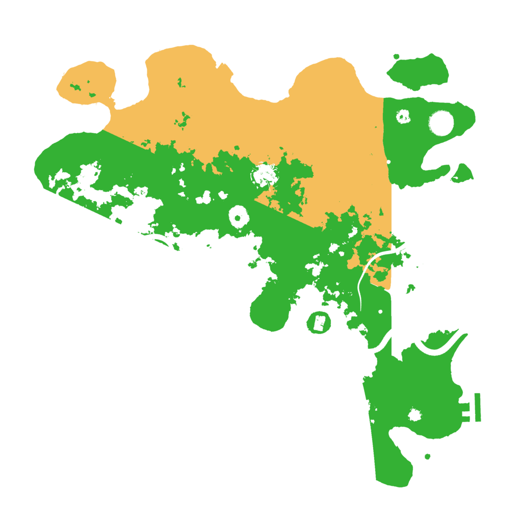 Biome Rust Map: Procedural Map, Size: 3700, Seed: 33