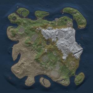 Thumbnail Rust Map: Procedural Map, Size: 3500, Seed: 978596113, 17 Monuments