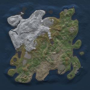 Thumbnail Rust Map: Procedural Map, Size: 3500, Seed: 2109100292, 16 Monuments