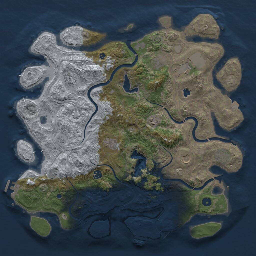 Rust Map: Procedural Map, Size: 4250, Seed: 848557106, 15 Monuments
