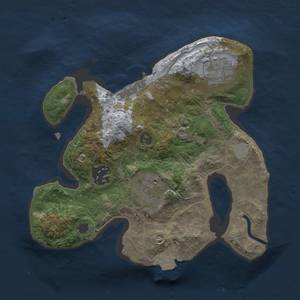 Thumbnail Rust Map: Procedural Map, Size: 2300, Seed: 1688773987, 7 Monuments