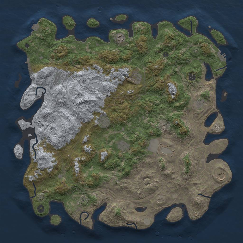 Rust Map: Procedural Map, Size: 4800, Seed: 1685043299, 19 Monuments