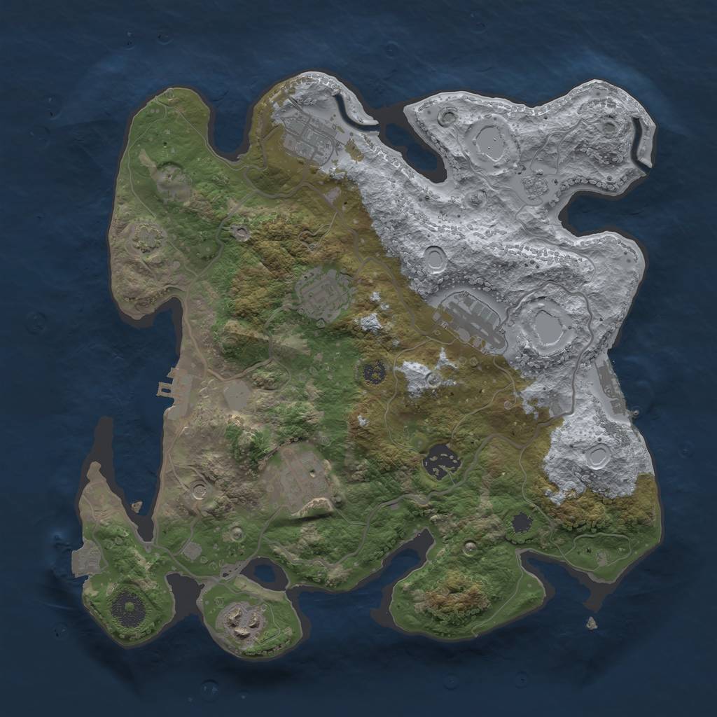 Rust Map: Procedural Map, Size: 3100, Seed: 1416, 14 Monuments