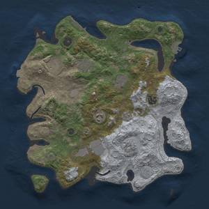 Thumbnail Rust Map: Procedural Map, Size: 3500, Seed: 1345153169, 16 Monuments