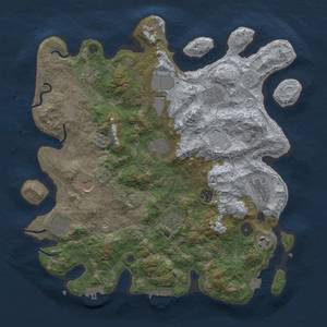 Thumbnail Rust Map: Procedural Map, Size: 3850, Seed: 83633256, 19 Monuments