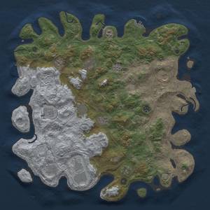 Thumbnail Rust Map: Procedural Map, Size: 4500, Seed: 229321844, 19 Monuments