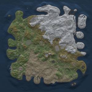 Thumbnail Rust Map: Procedural Map, Size: 4250, Seed: 4877, 19 Monuments